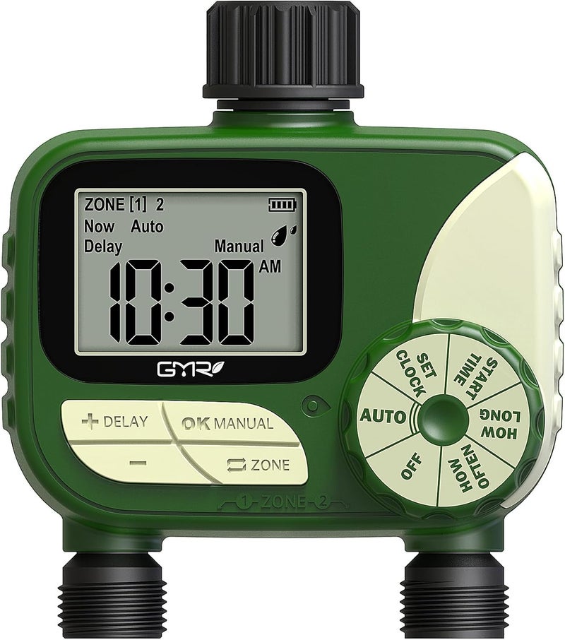 Gmr Hose Timer for Watering, Water Timer, Irrigation Controller for Garden Hose Faucet, Programmable Automatic Watering System/Manual/Rain Delay, IP54 Waterproof - Image 1